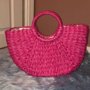 Pink bamboo bag